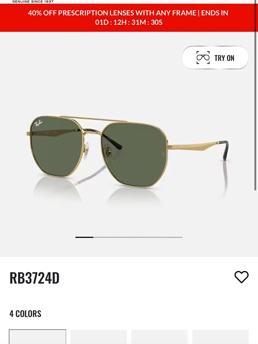Ray-Ban Men’s Brown Lens Sunglasses with Black Case RB3688